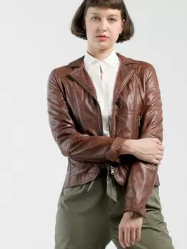 Кожаная куртка Cbl, коричневый