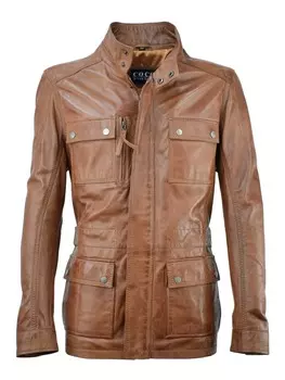 Кожаная куртка CBL, коричневый