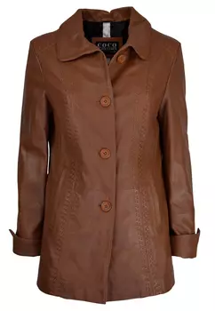 Кожаная куртка COCO BLACKLABEL Leder Kurzmantel Ilona, коньячный