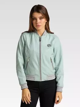 Кожаная куртка colton l Carlo Colucci, бирюзовый