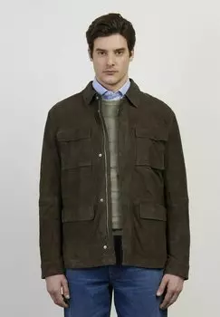 Кожаная куртка Conbipel, темно-зеленый