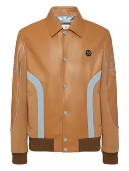 Кожаная куртка Coster Philipp Plein, нейтральный