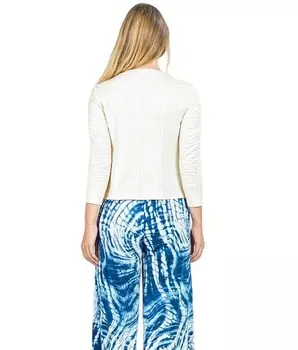 Кожаная куртка цвета слоновой кости со сборками Liquid Leather Clara Sunwoo, слоновая кость