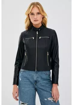 Кожаная куртка Derimod, черный