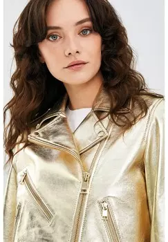 Кожаная куртка Derimod, золотого цвета