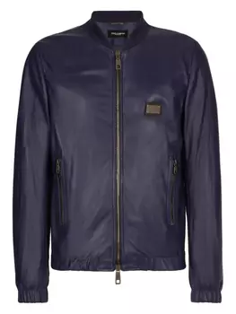 Кожаная куртка Dolce & Gabbana, синий