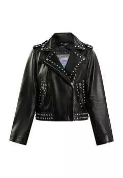 Кожаная куртка DreiMaster Bikerjacke Aus Leder, черный