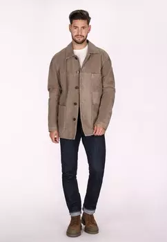 Кожаная куртка DreiMaster, серый