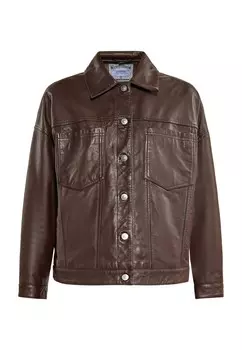 Кожаная куртка DreiMaster, темно-коричневый