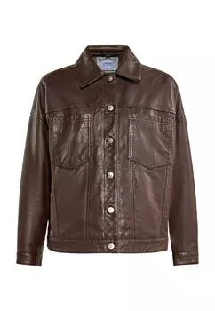 Кожаная куртка DreiMaster Vintage Between-Season Jacket, темно-коричневый