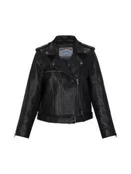 Кожаная куртка DreiMaster Vintage, черный