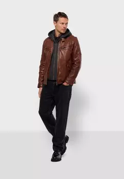 Кожаная куртка DRIVE 1 Oakwood, коричневый