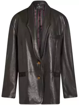 Кожаная куртка ETRO, черный