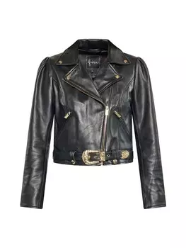 Кожаная куртка faina, черный