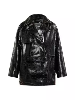 Кожаная куртка faina, черный