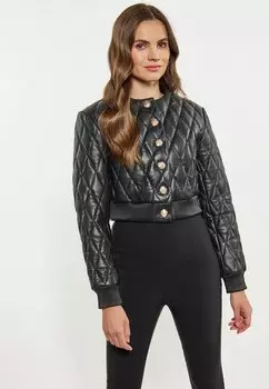 Кожаная куртка faina, черный