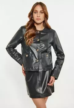 Кожаная куртка faina, черный
