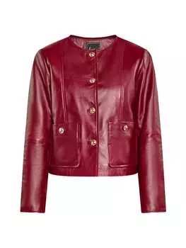 Кожаная куртка faina, цвет burgund