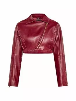 Кожаная куртка faina, цвет burgund