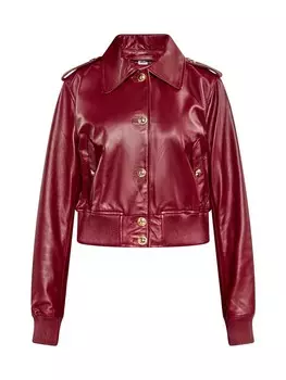 Кожаная куртка faina, цвет burgund