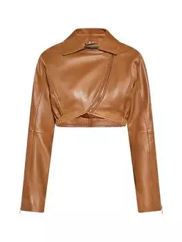 Кожаная куртка faina, цвет kamel