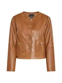 Кожаная куртка faina, цвет kamel