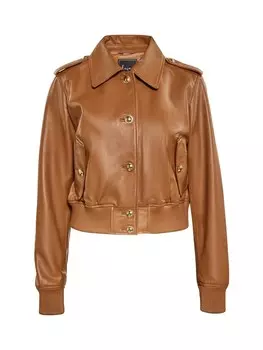Кожаная куртка faina, цвет kamel