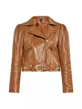 Кожаная куртка faina, цвет kamel