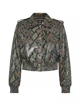 Кожаная куртка faina, цвет schlange