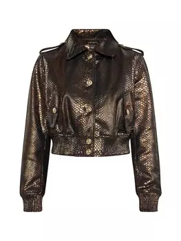 Кожаная куртка faina, цвет schwarz kupfer