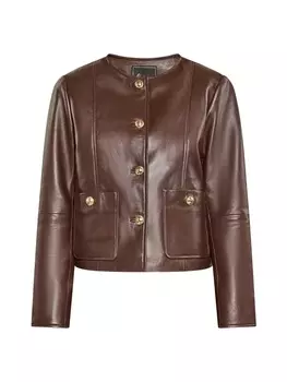 Кожаная куртка faina, коричневый