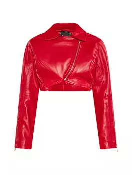Кожаная куртка faina, красный