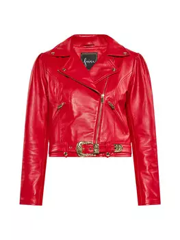 Кожаная куртка faina, красный