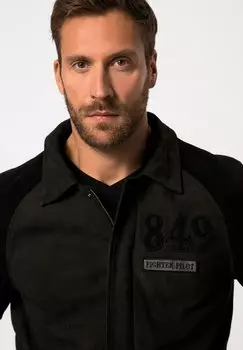 Кожаная куртка FINEST BUTTON BAND JP1880, черный