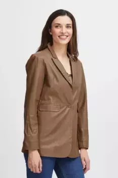 Кожаная куртка Fransa " Fransa FRJane", без капюшона, цвет Coca Mocha