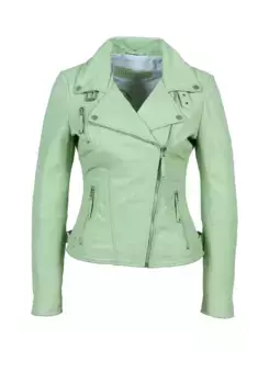 Кожаная куртка Freaky Nation "Biker Princess", зеленый