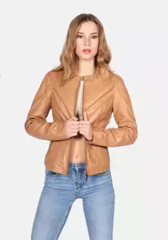 Кожаная куртка Freaky Nation "Новая Тула-ФН", бежевый