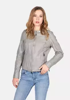 Кожаная куртка Freaky Nation "Новая Тула-ФН", серый