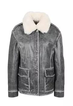 Кожаная куртка Freaky Nation, серый