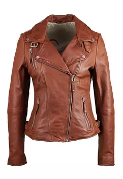 Кожаная куртка Freaky Nation, темно-коричневый