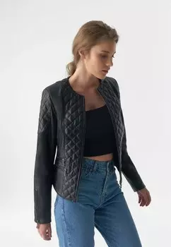 Кожаная куртка FURNIQ UK, черный