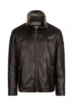 Кожаная куртка гереро bugatti, черный