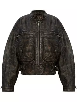 Кожаная куртка Gestuz Lineragz, черный