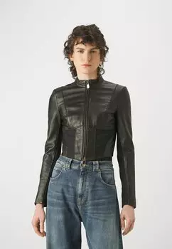 Кожаная куртка Giano Giubbino Pinko, черный