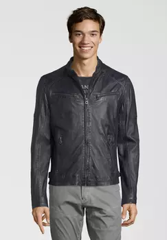 Кожаная куртка Gipsy MARC LAKEV, цвет navy/black