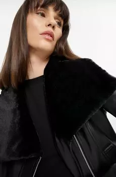 Кожаная куртка Greenpoint, черный