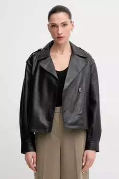 Кожаная куртка GRETA Pepe Jeans, черный
