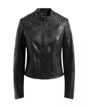 Кожаная куртка Guess, черный