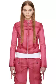 Кожаная куртка Gupire Pink Biker Blumarine
