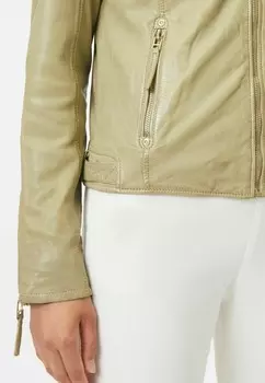 Кожаная куртка GWANETA Gipsy by Mauritius, светло-зеленый